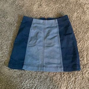 Free People denim mini skirt